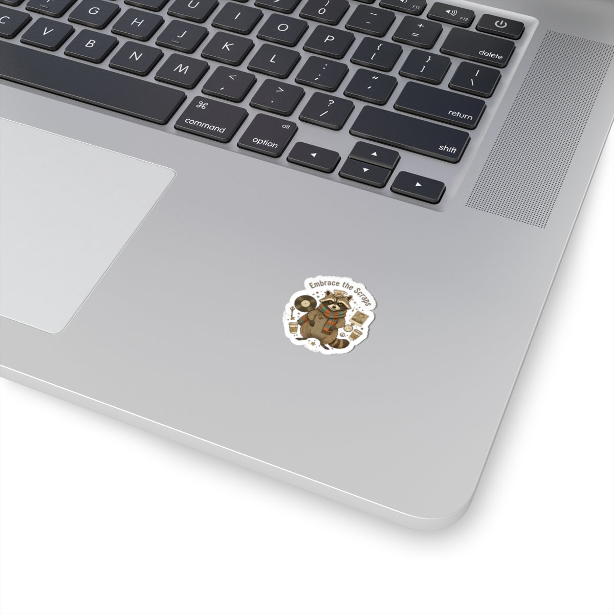 Embrace the Scraps Raccoon Sticker | Scavenger Chic, Trash Animal Realism