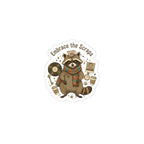 Embrace the Scraps Raccoon Sticker | Scavenger Chic, Trash Animal Realism
