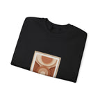 Terracotta Arch Abstract Sweatshirt | warm neutral shapes, clay tone art