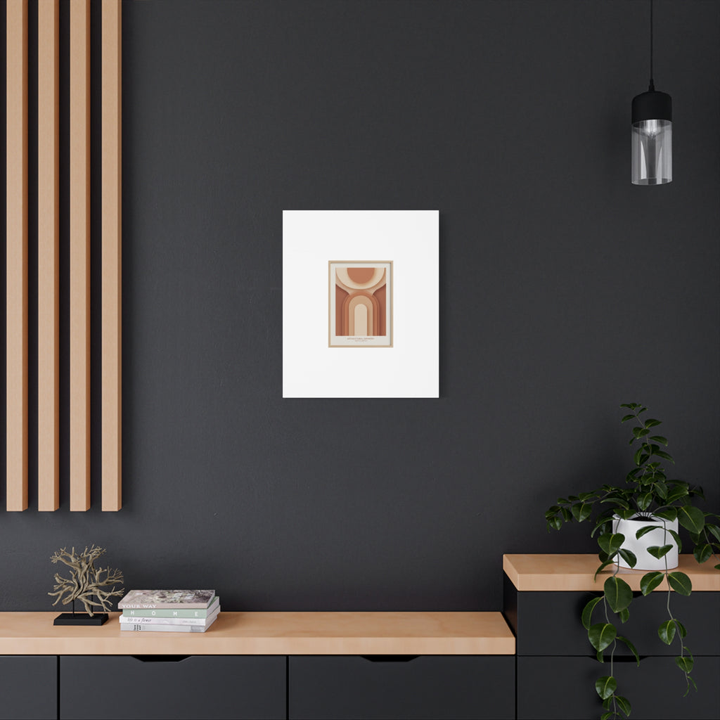 Terracotta Arch Abstract Canvas | Earthy Minimal Poster