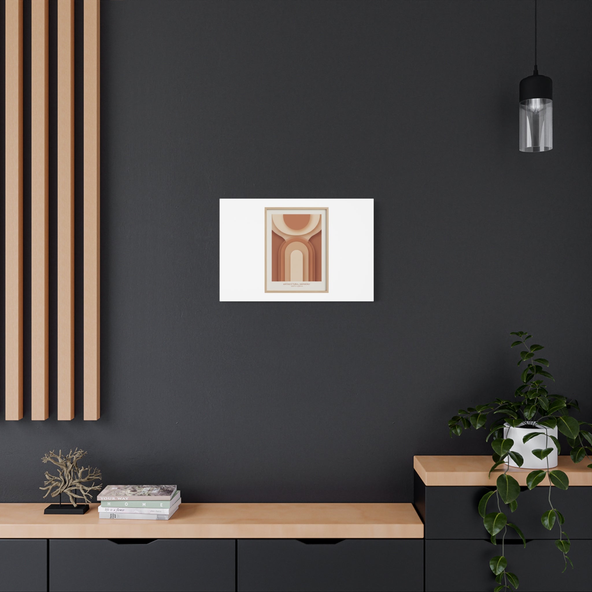 Terracotta Arch Abstract Canvas | Earthy Minimal Poster