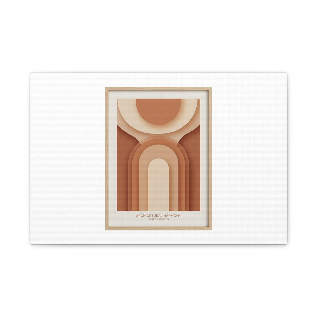 Terracotta Arch Abstract Canvas | Earthy Minimal Poster