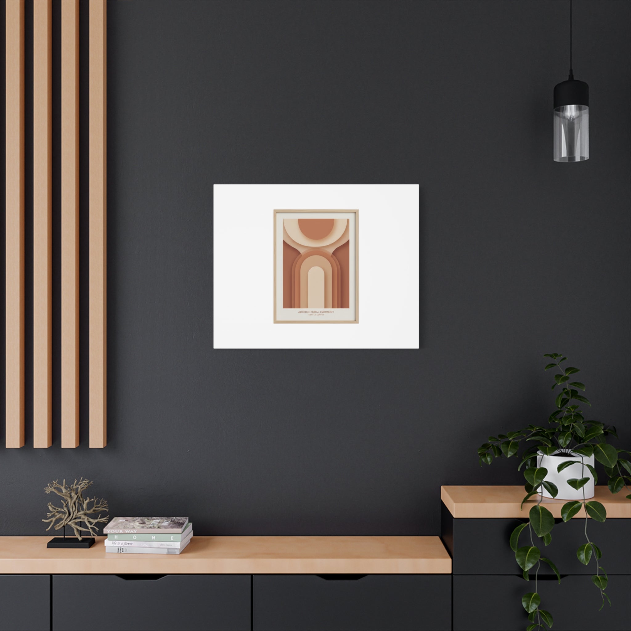 Terracotta Arch Abstract Canvas | Earthy Minimal Poster