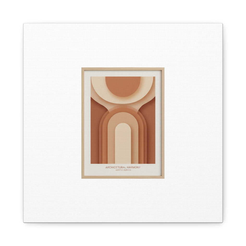 Terracotta Arch Abstract Canvas | Earthy Minimal Poster