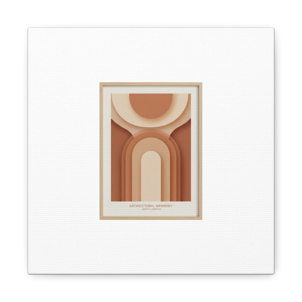 Terracotta Arch Abstract Canvas | Earthy Minimal Poster