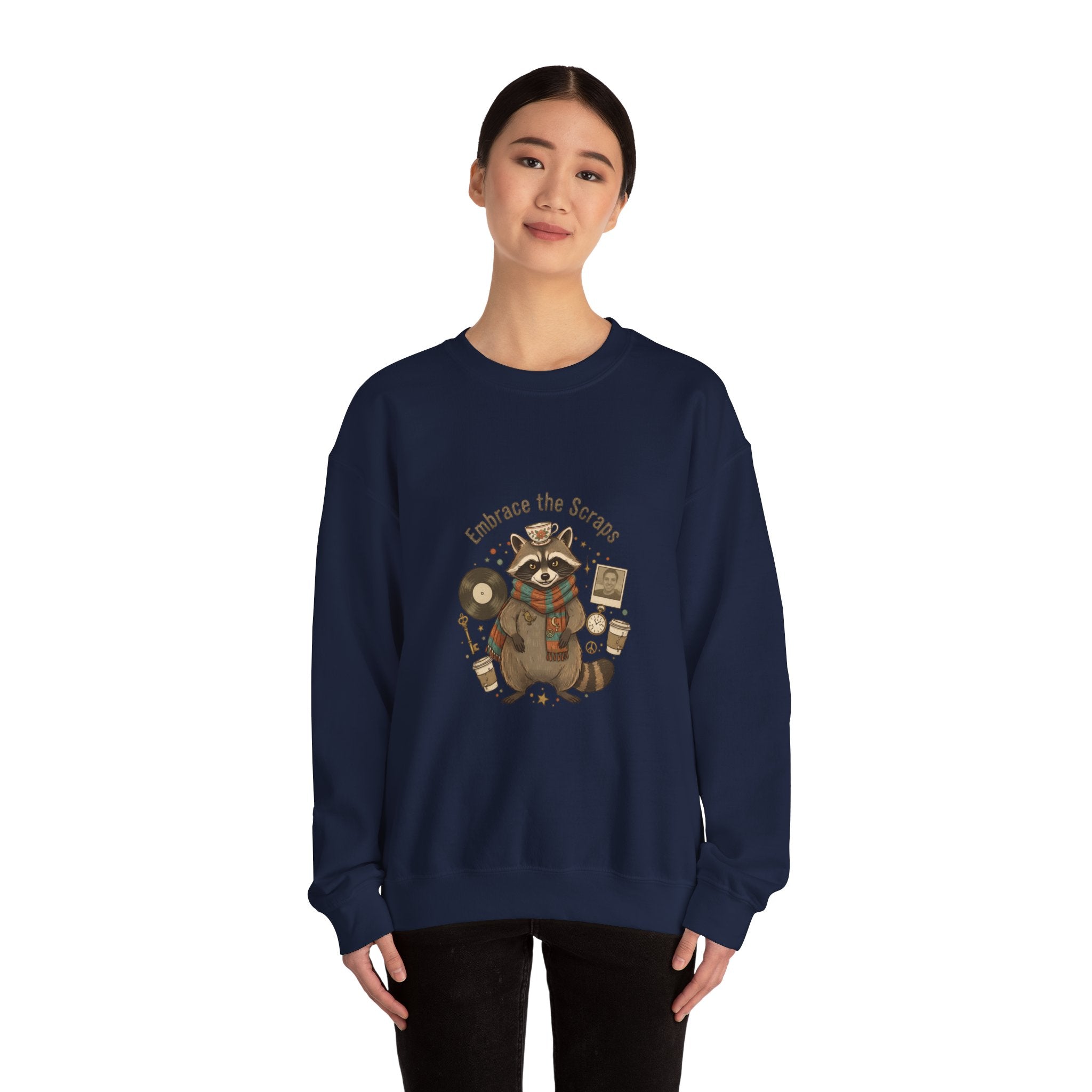 Embrace the Scraps Raccoon Sweatshirt | Scavenger Chic, possum design