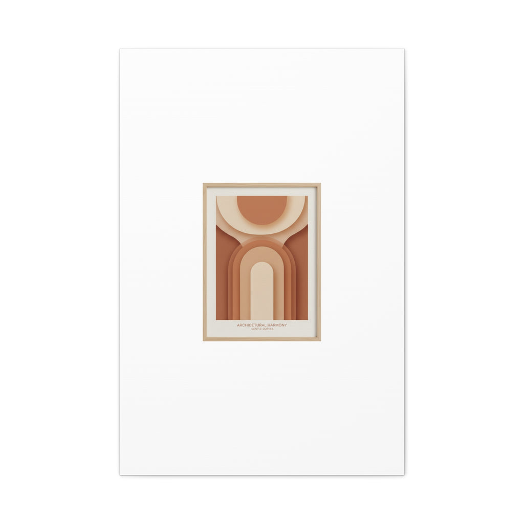 Terracotta Arch Abstract Canvas | Earthy Minimal Poster