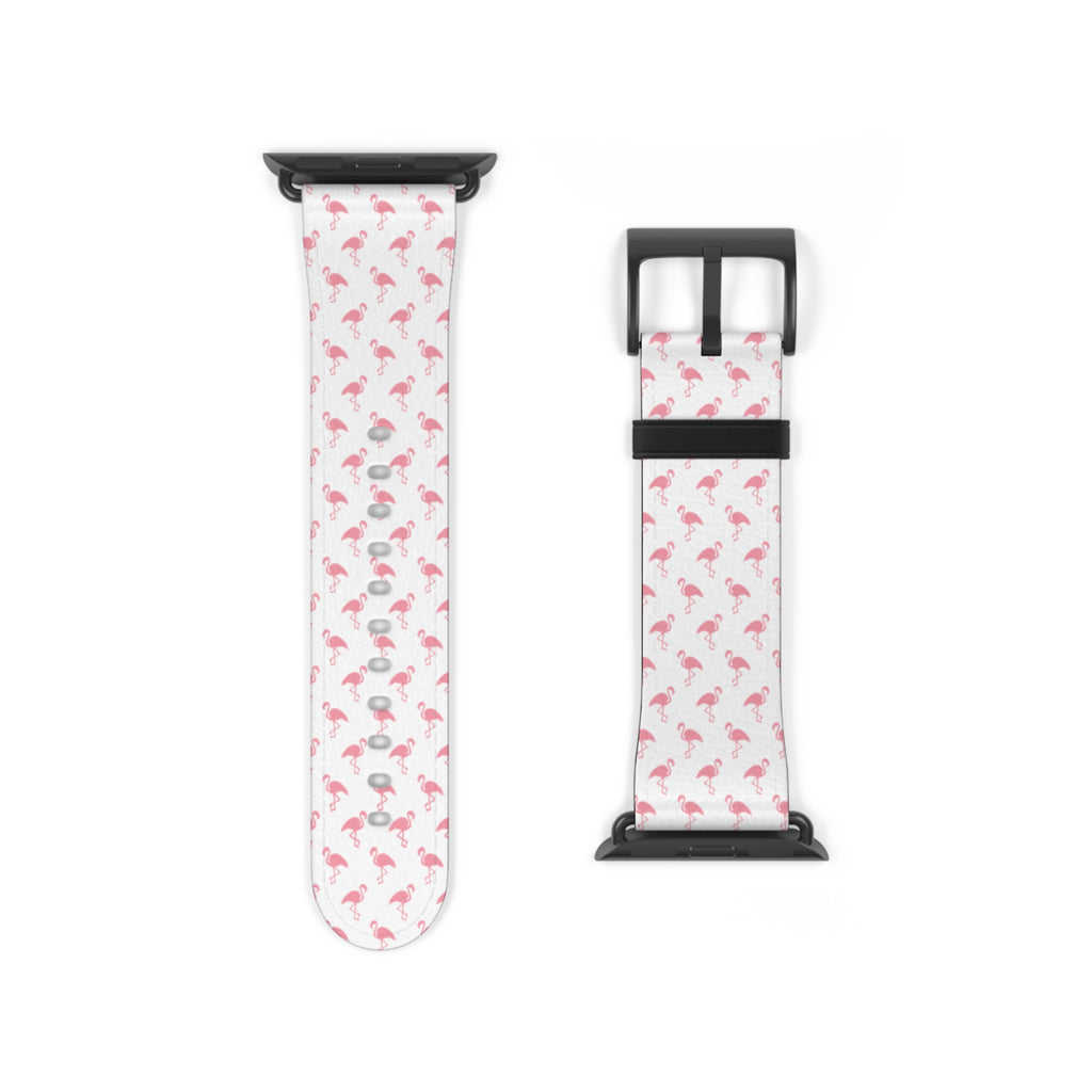 Pink Flamingo Pattern Watch Band — Cute Tropical Apple Watch Strap