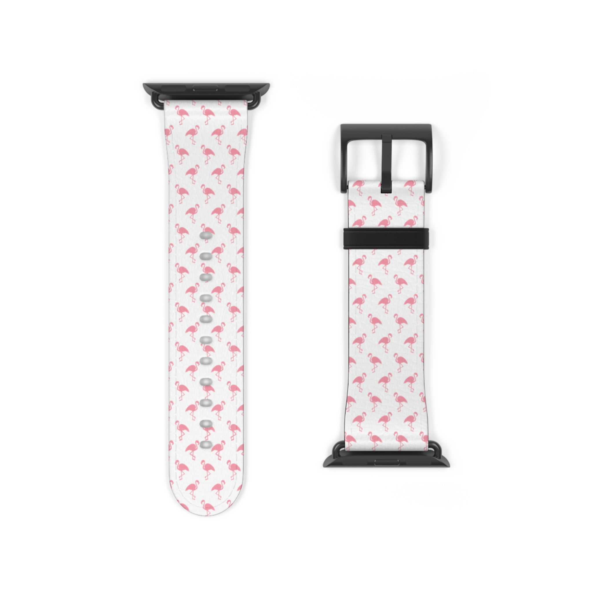 Pink Flamingo Pattern Watch Band — Cute Tropical Apple Watch Strap