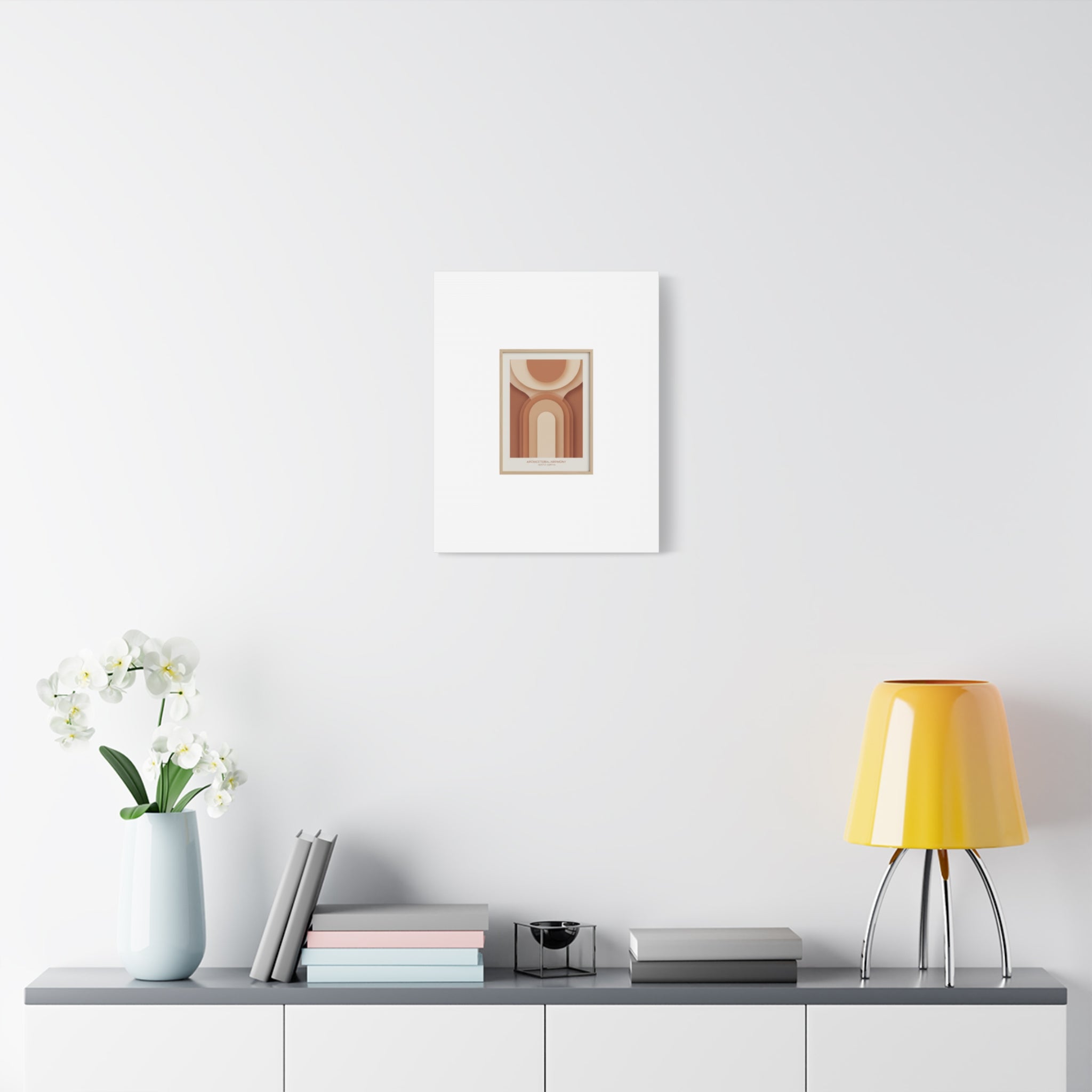 Terracotta Arch Abstract Canvas | Earthy Minimal Poster