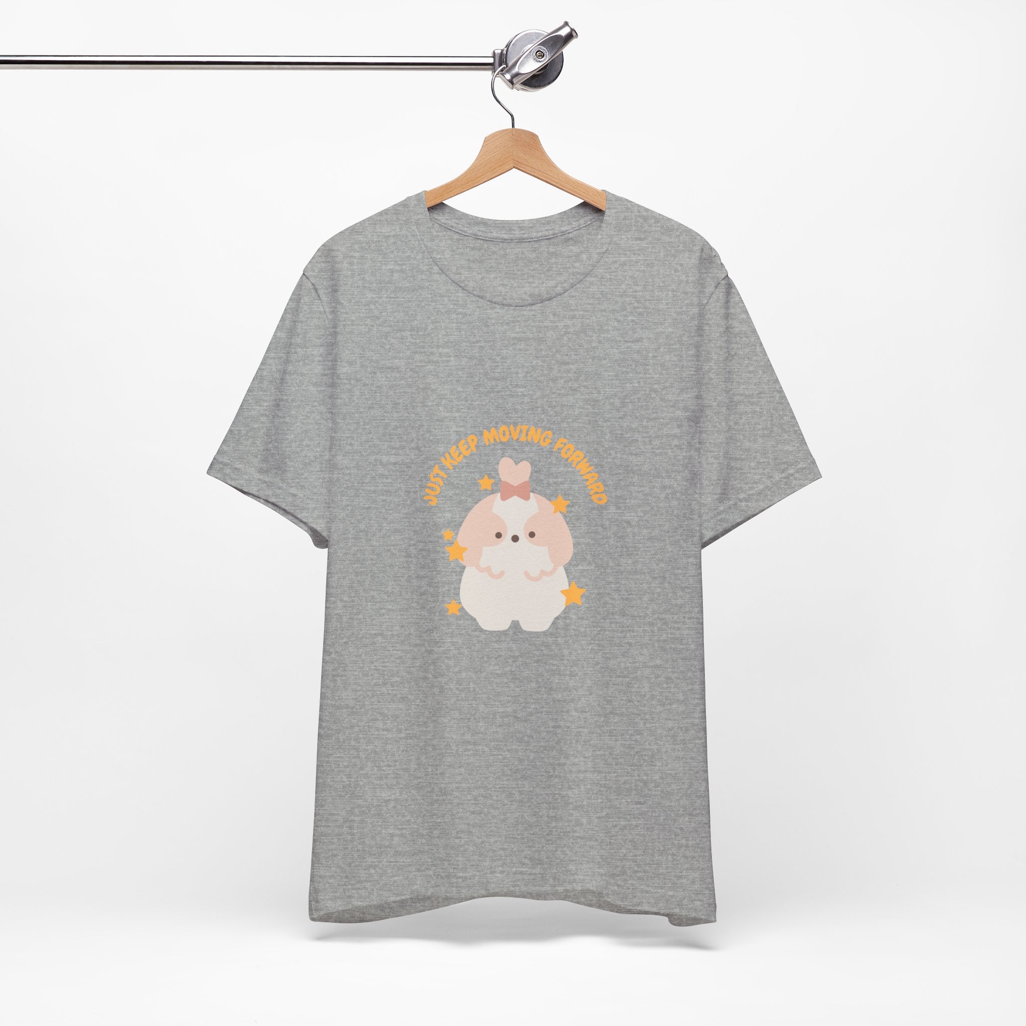 Cute Kawaii Bunny Tee — "Just Keep Moving Forward" Graphic T-Shirt