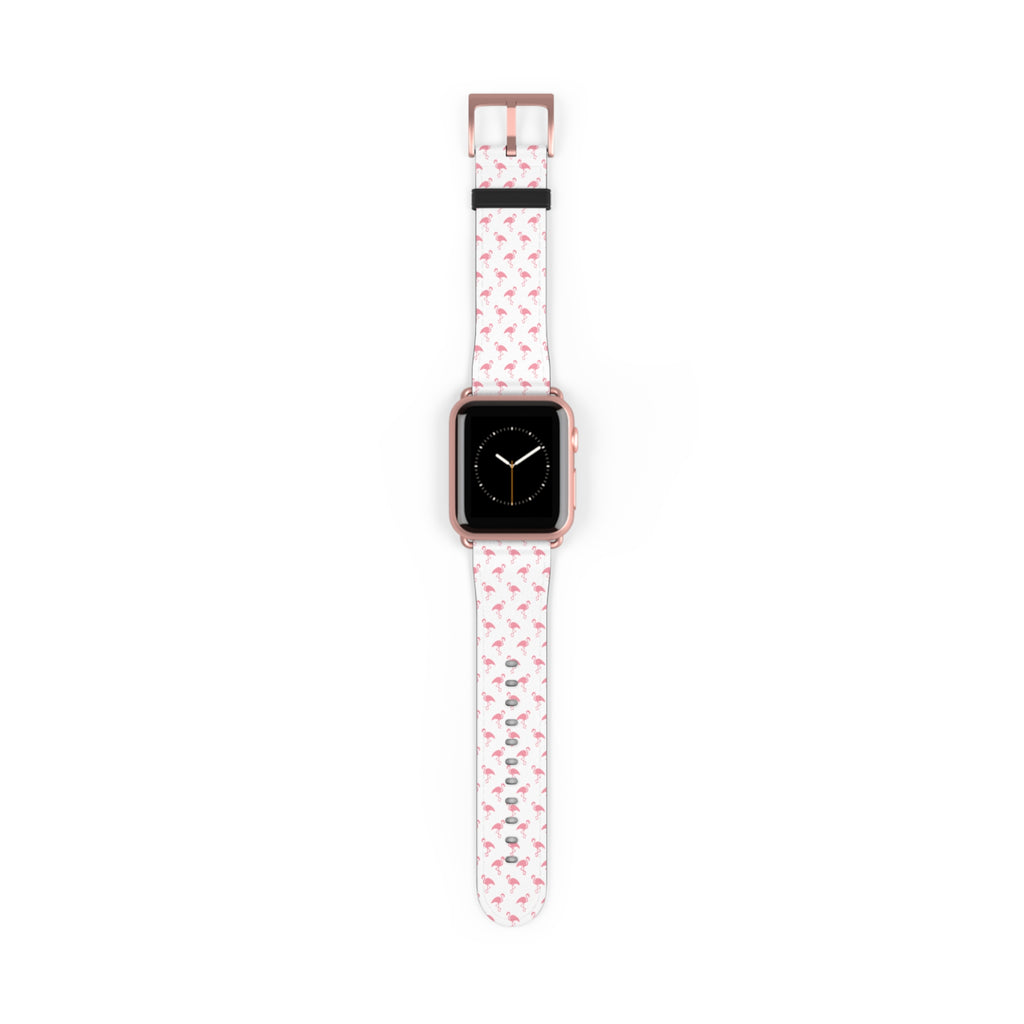 Pink Flamingo Pattern Watch Band — Cute Tropical Apple Watch Strap