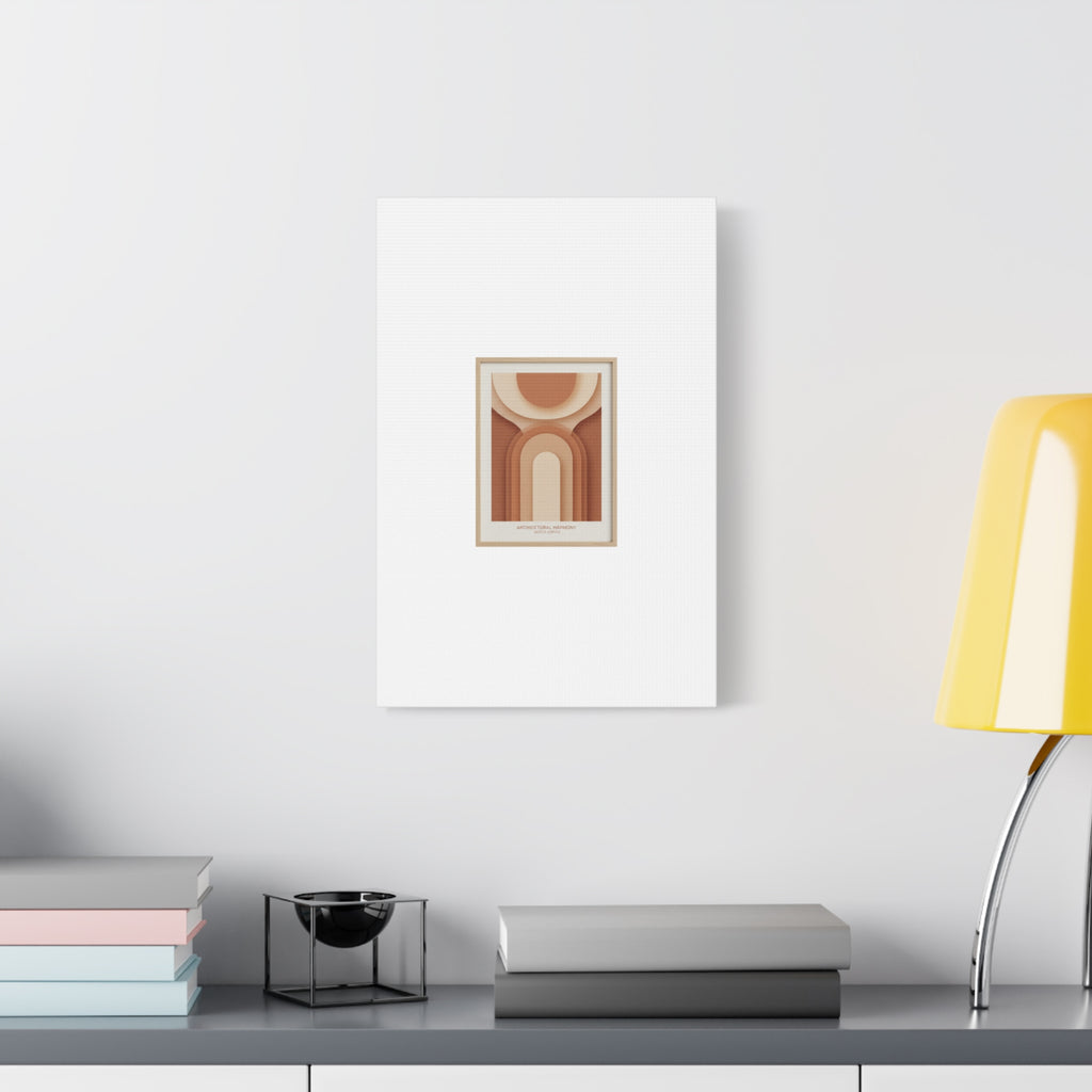 Terracotta Arch Abstract Canvas | Earthy Minimal Poster
