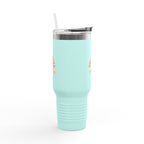 Insulated Travel Mug — "Manifest It" 40oz Tumbler with Lid & Straw