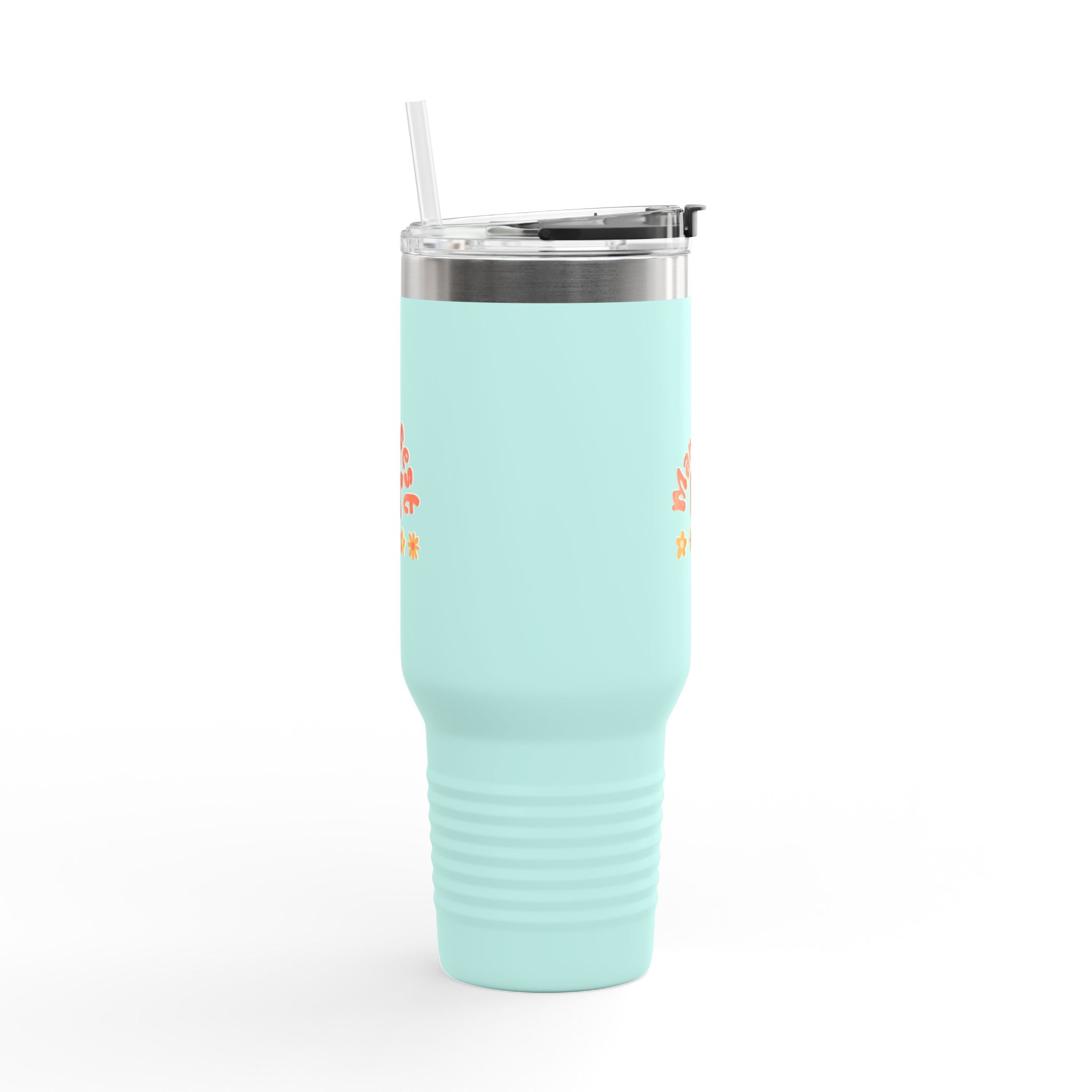 Insulated Travel Mug — "Manifest It" 40oz Tumbler with Lid & Straw