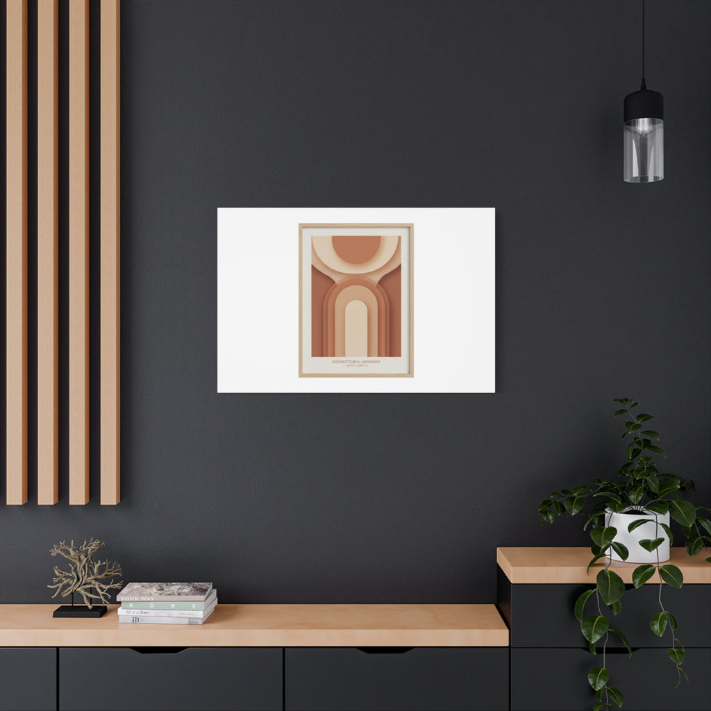 Terracotta Arch Abstract Canvas | Earthy Minimal Poster