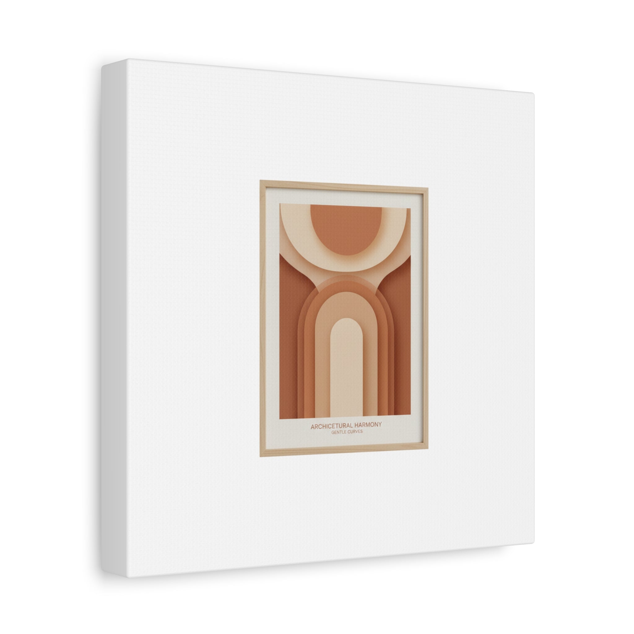Terracotta Arch Abstract Canvas | Earthy Minimal Poster