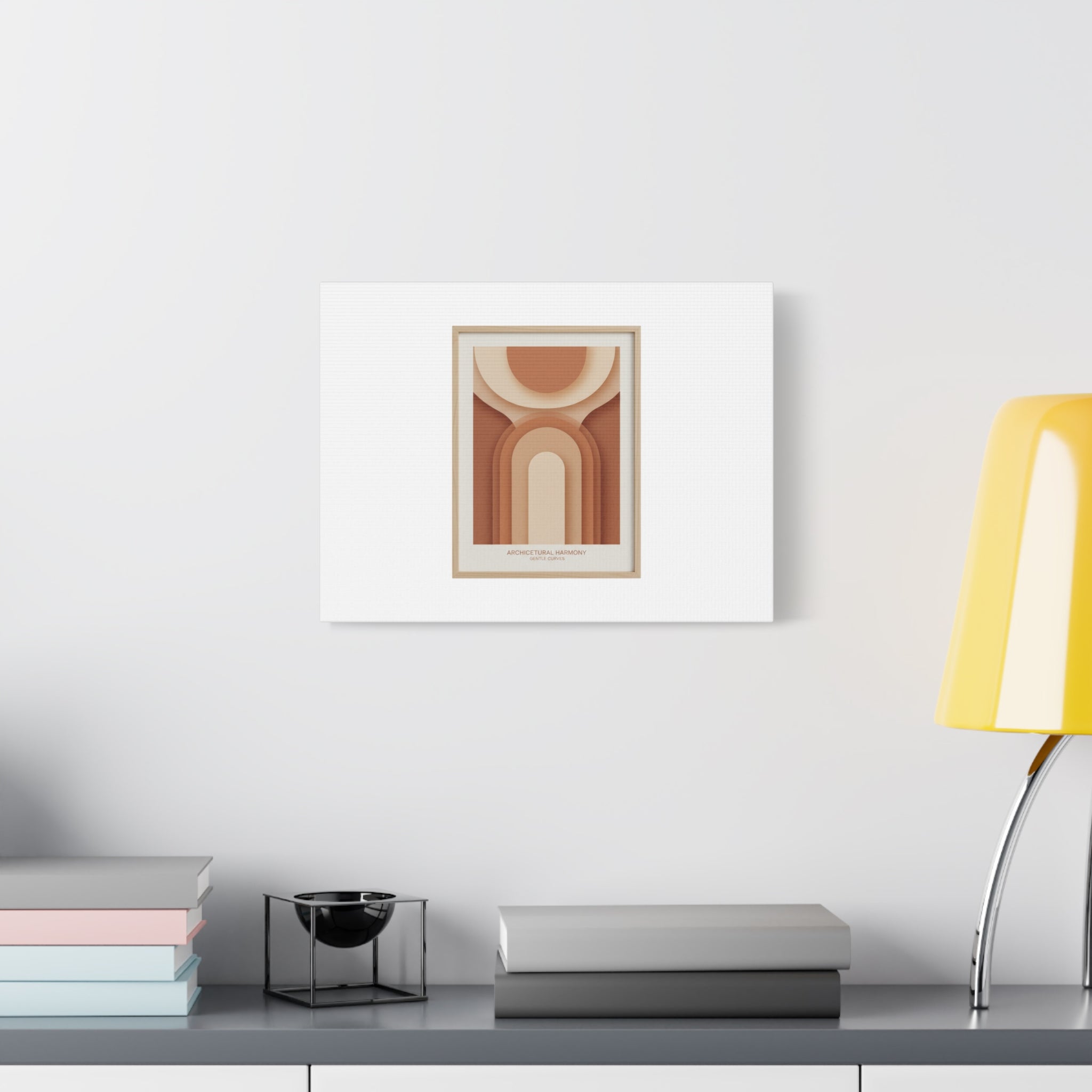 Terracotta Arch Abstract Canvas | Earthy Minimal Poster