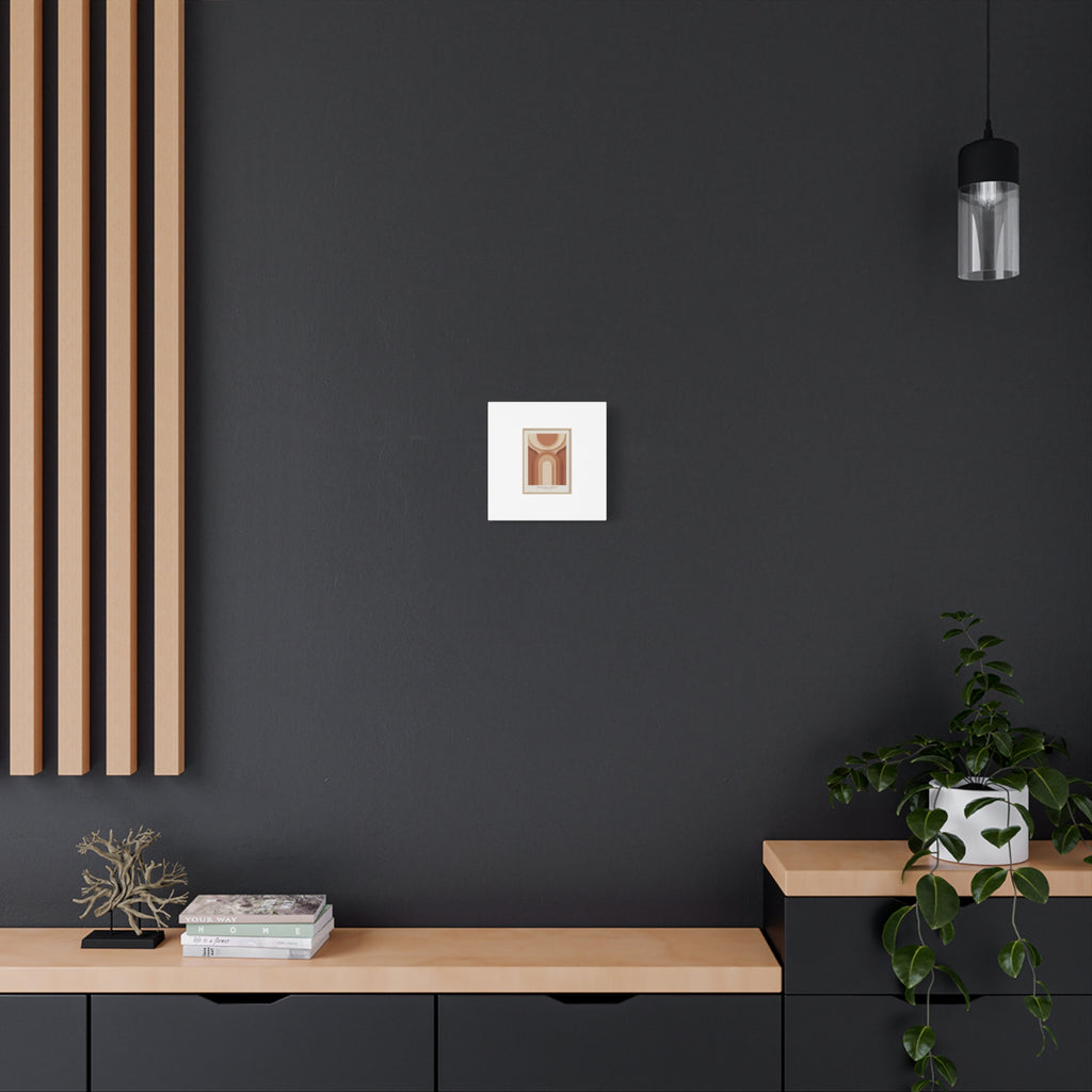 Terracotta Arch Abstract Canvas | Earthy Minimal Poster