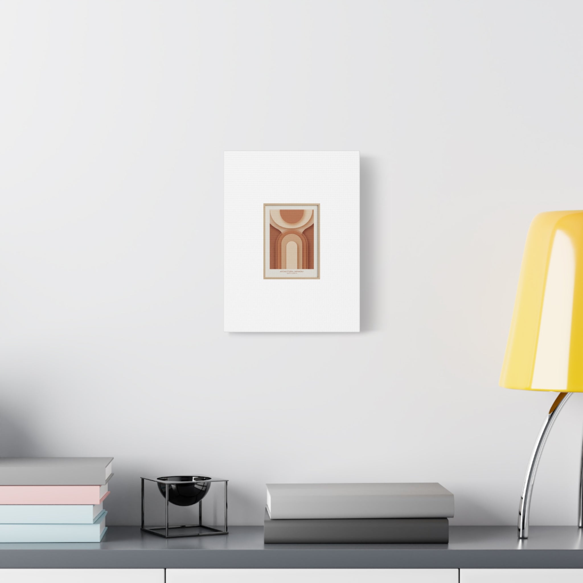 Terracotta Arch Abstract Canvas | Earthy Minimal Poster