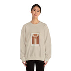 Terracotta Arch Abstract Sweatshirt | warm neutral shapes, clay tone art