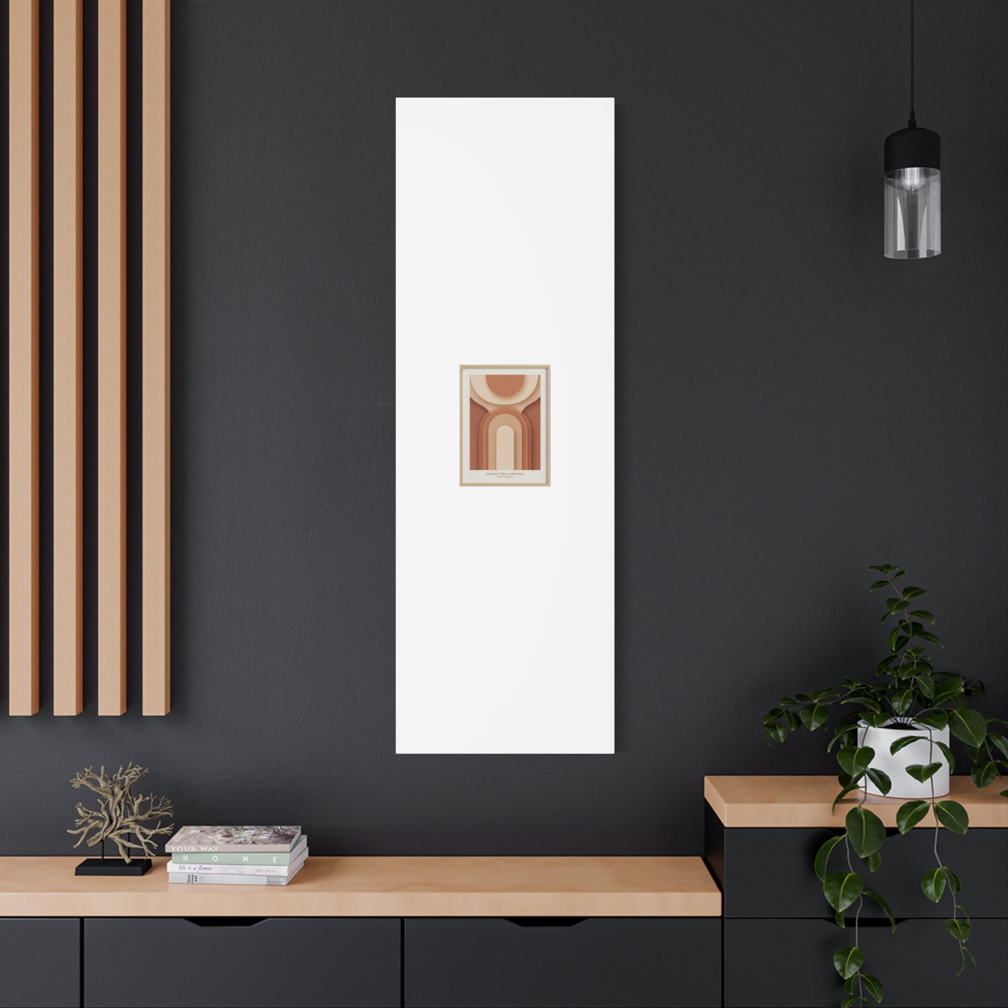 Terracotta Arch Abstract Canvas | Earthy Minimal Poster