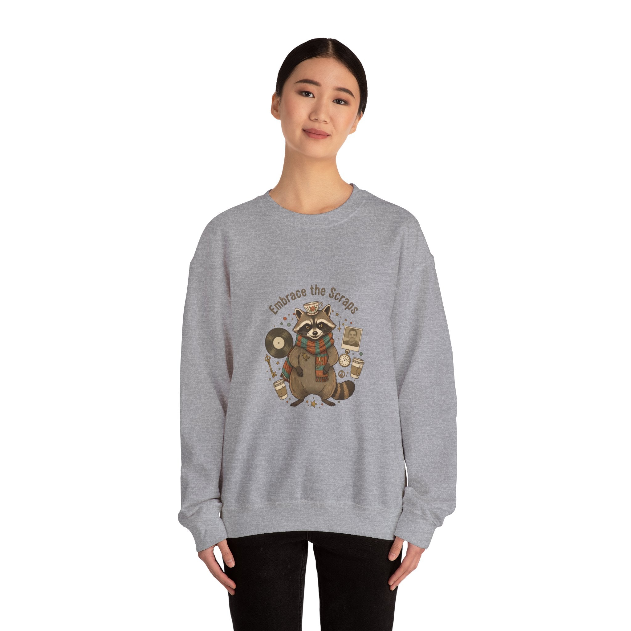 Embrace the Scraps Raccoon Sweatshirt | Scavenger Chic, possum design