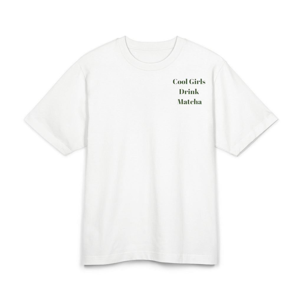 ELVAE Cool Girls Drink Matcha Tee – White Cotton Graphic T-Shirt