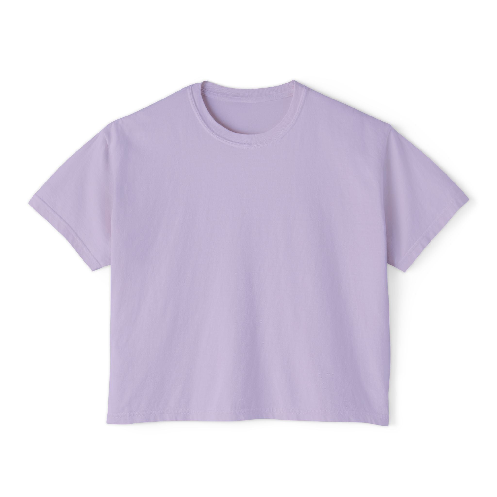 Summer Vibes Boxy Tee – Pastel Abstract Back Graphic