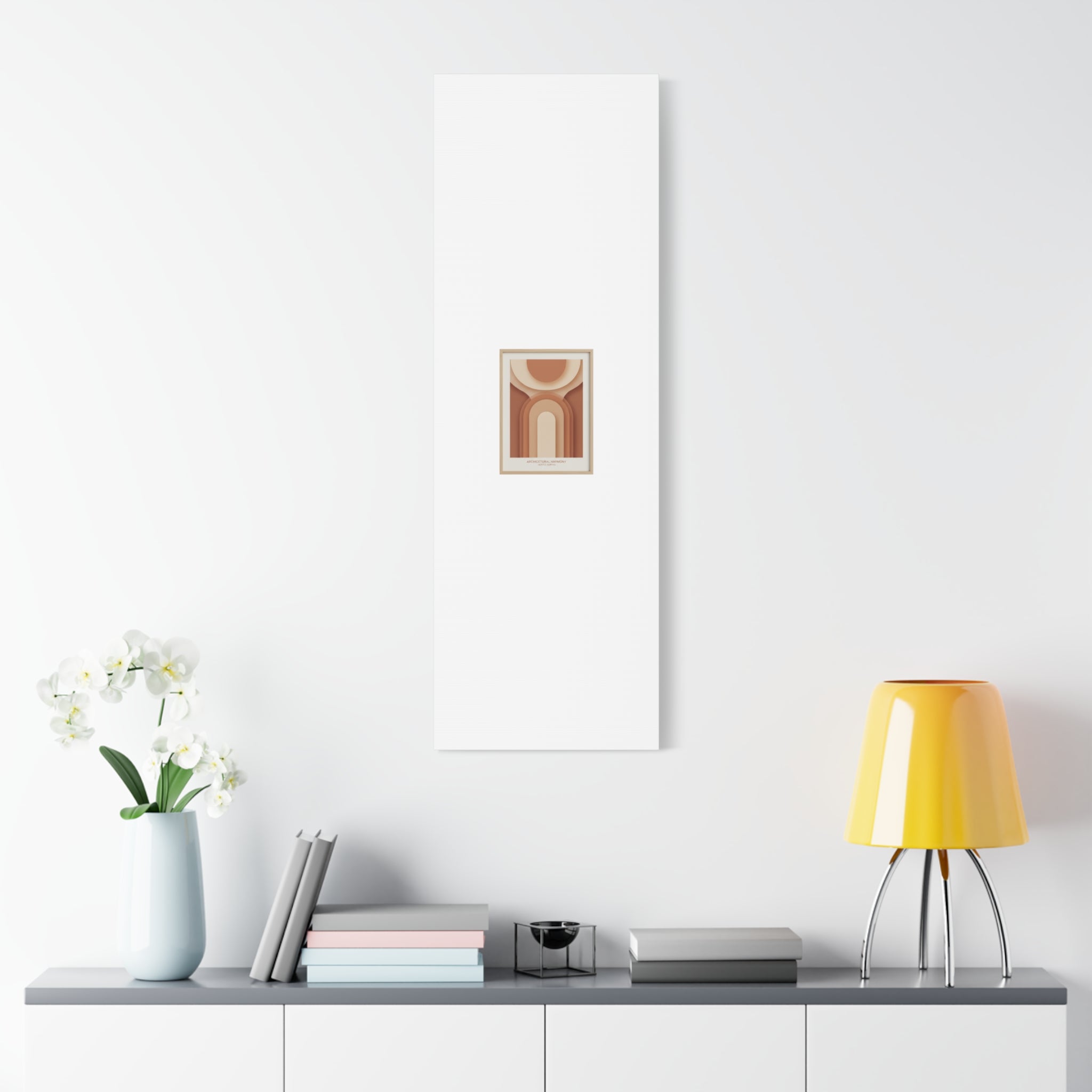 Terracotta Arch Abstract Canvas | Earthy Minimal Poster