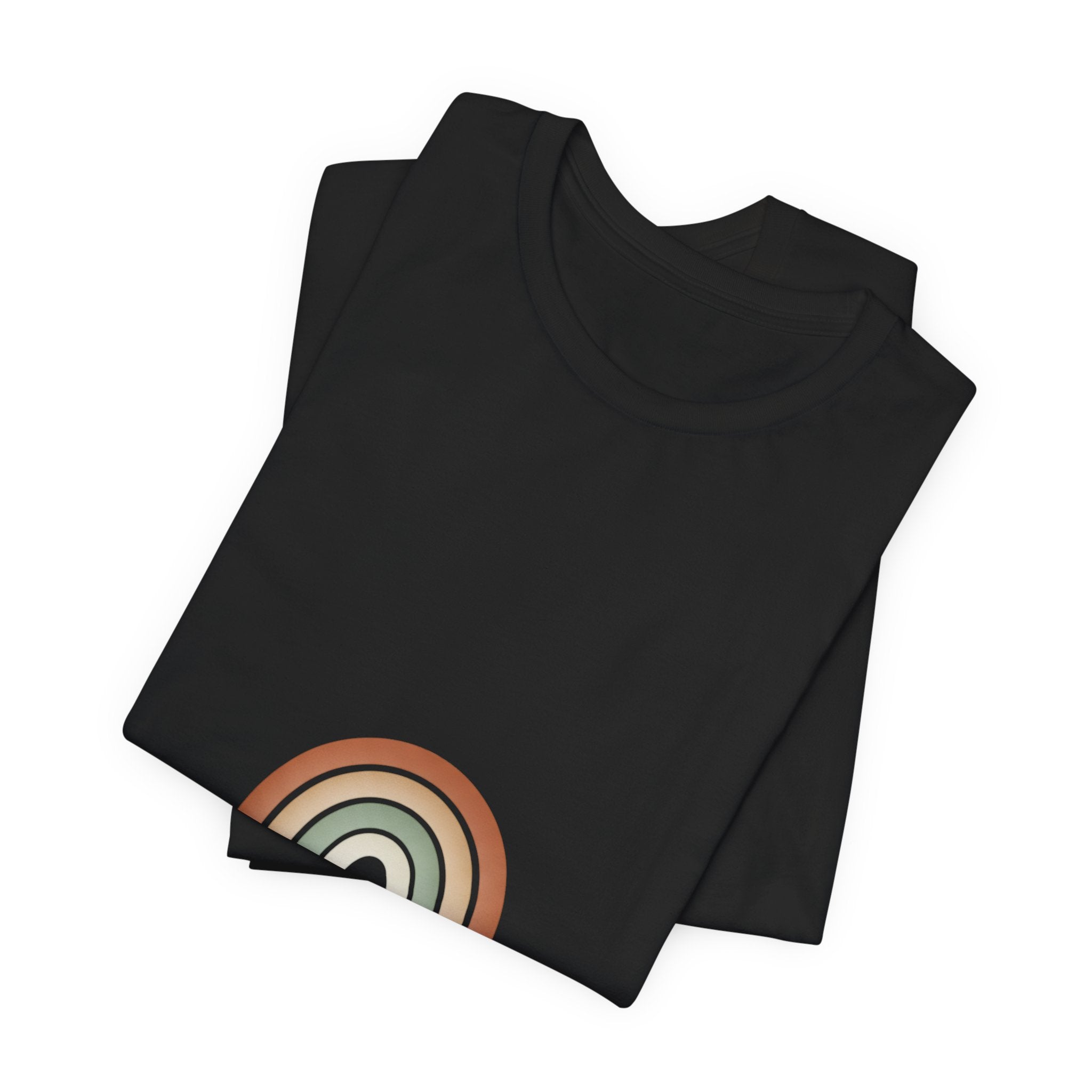Neutral Rainbow Arc Tee | muted rainbow shirt, boho rainbow