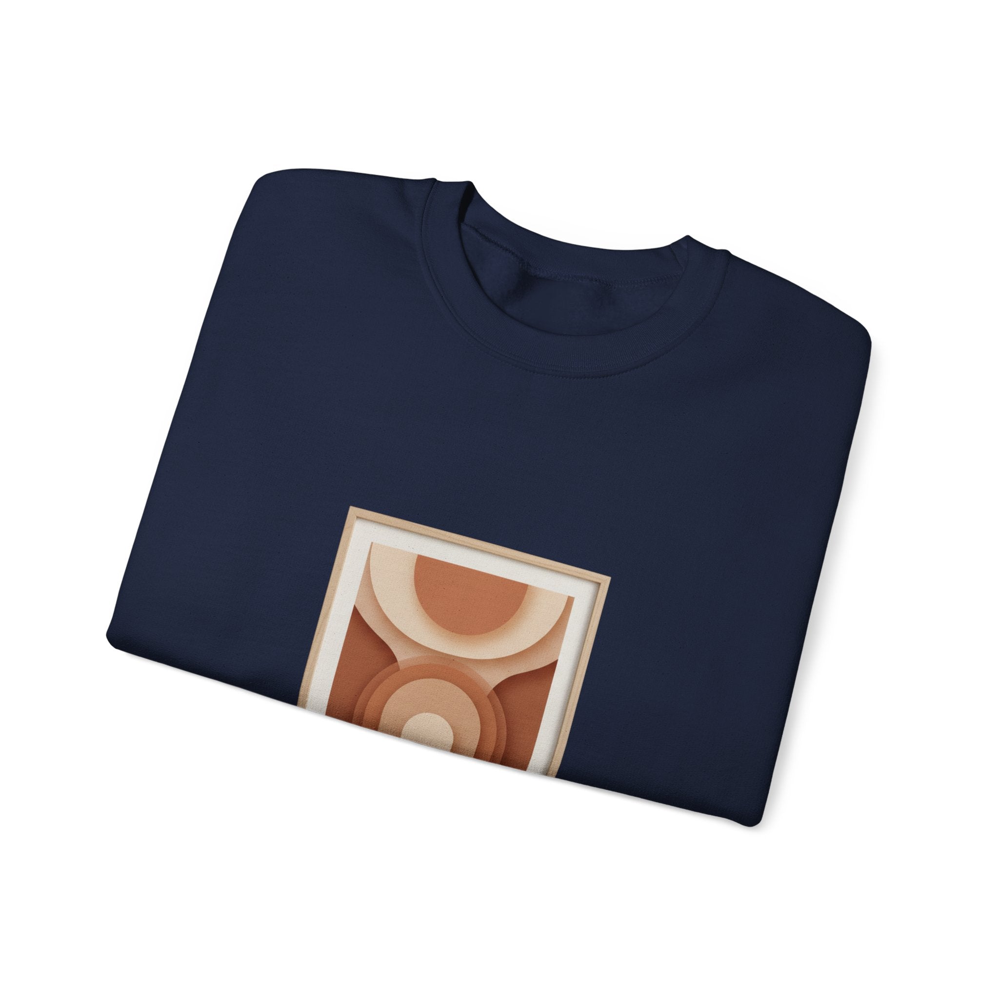 Terracotta Arch Abstract Sweatshirt | warm neutral shapes, clay tone art