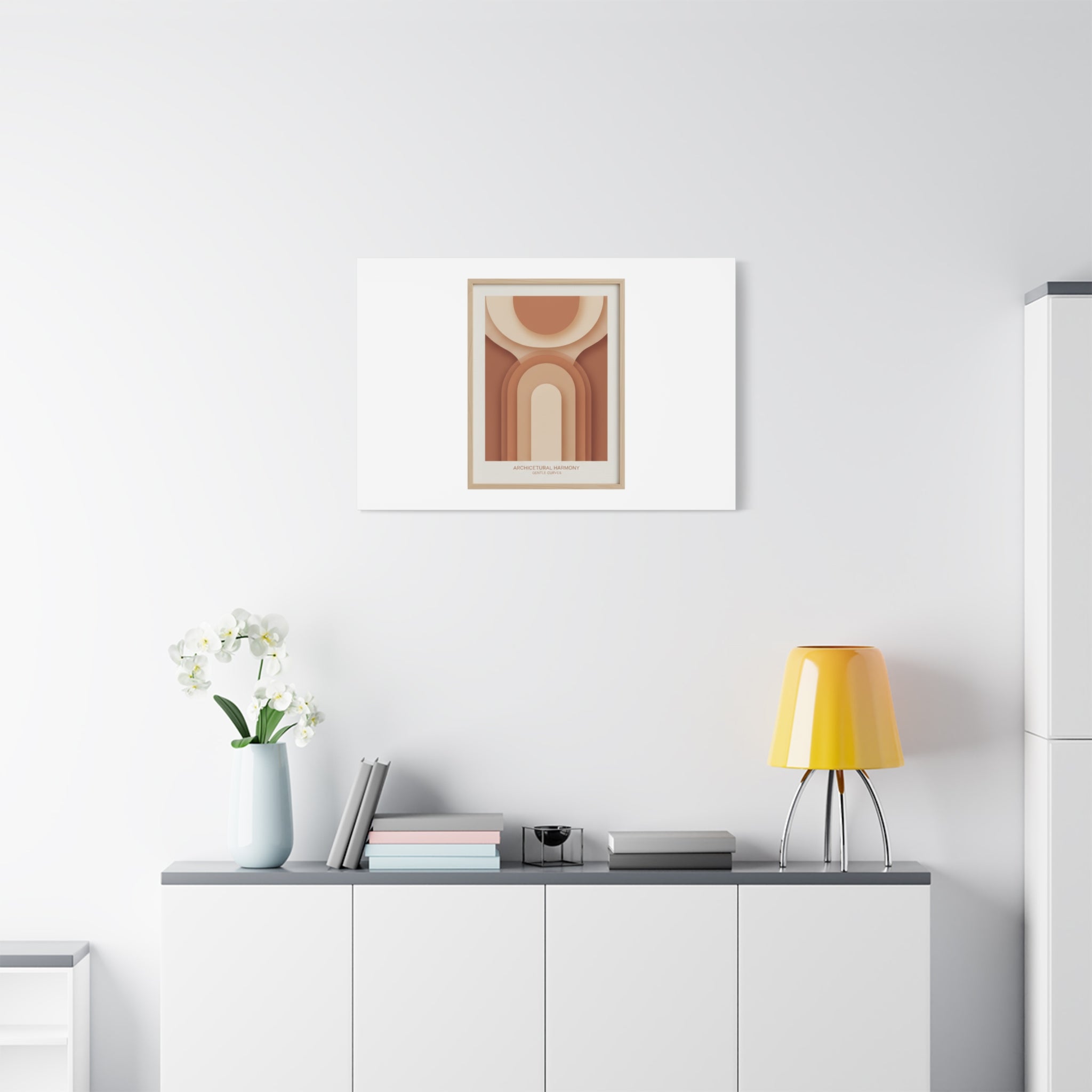 Terracotta Arch Abstract Canvas | Earthy Minimal Poster