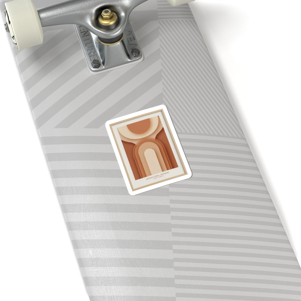 Terracotta Arch Abstract Sticker | earthy minimal, warm neutral shapes