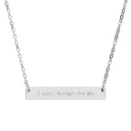 Engravable Horizontal Bar Necklace — Personalized Morse Code Pendant