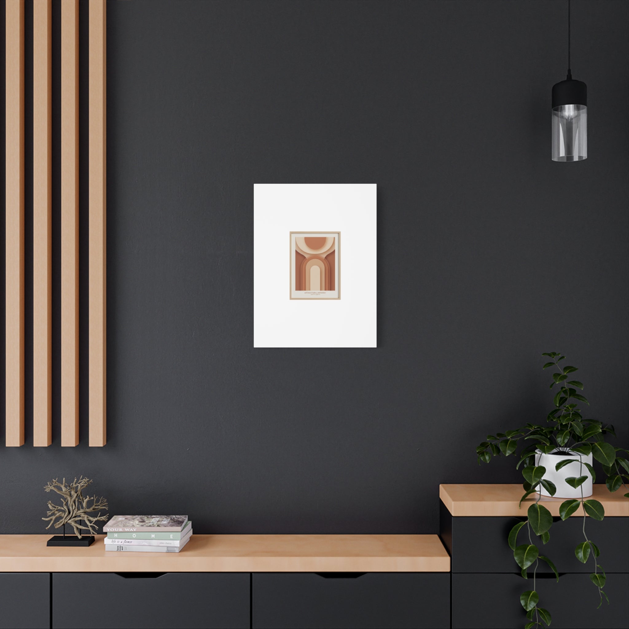 Terracotta Arch Abstract Canvas | Earthy Minimal Poster