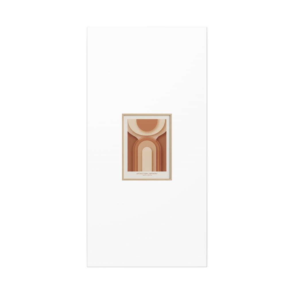 Terracotta Arch Abstract Canvas | Earthy Minimal Poster