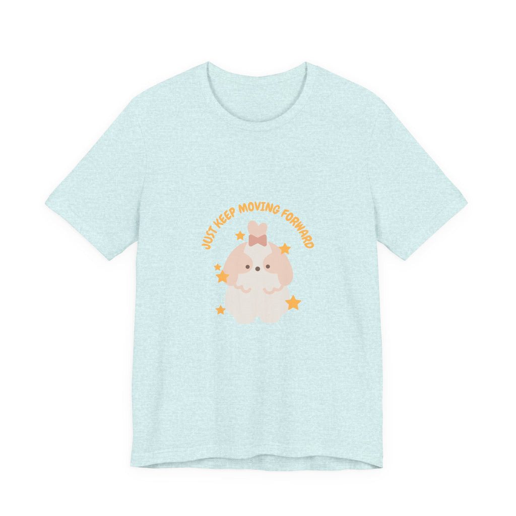 Cute Kawaii Bunny Tee — "Just Keep Moving Forward" Graphic T-Shirt