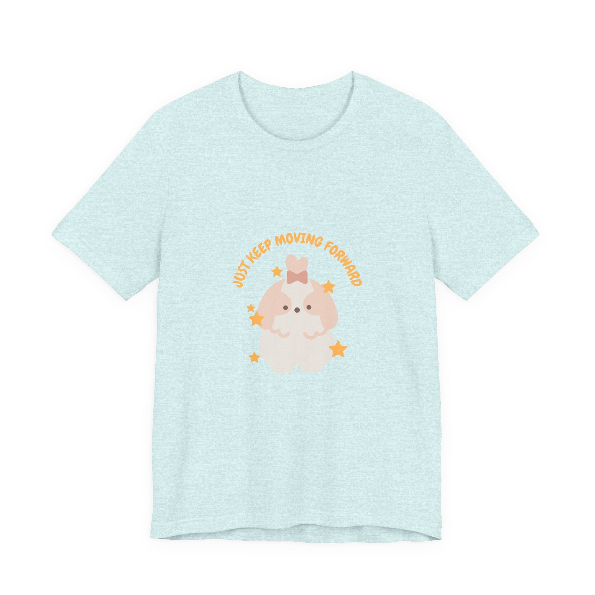 Cute Kawaii Bunny Tee — "Just Keep Moving Forward" Graphic T-Shirt