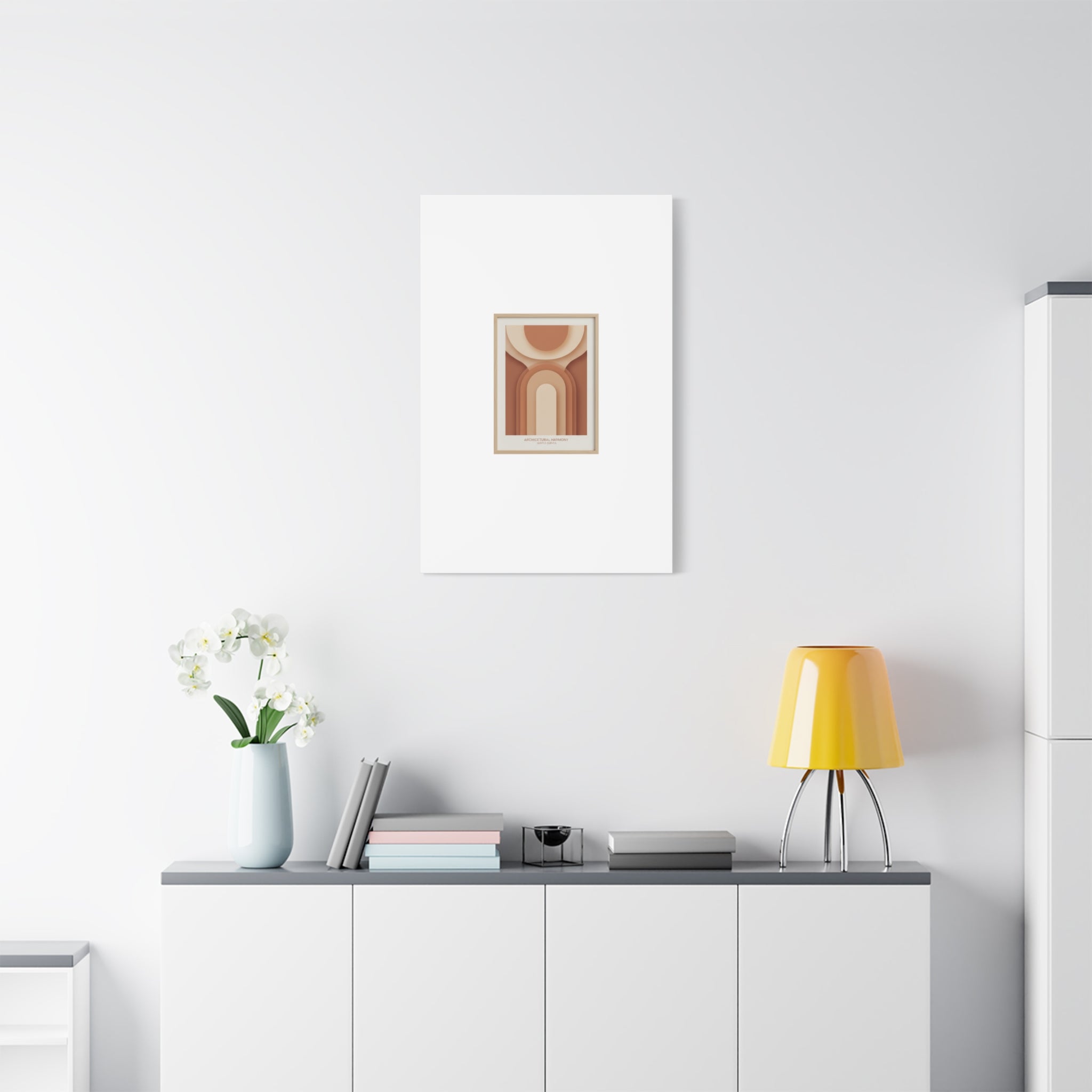 Terracotta Arch Abstract Canvas | Earthy Minimal Poster