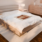 Terracotta Arch Abstract Velveteen Blanket | warm neutral shapes, clay tone decor