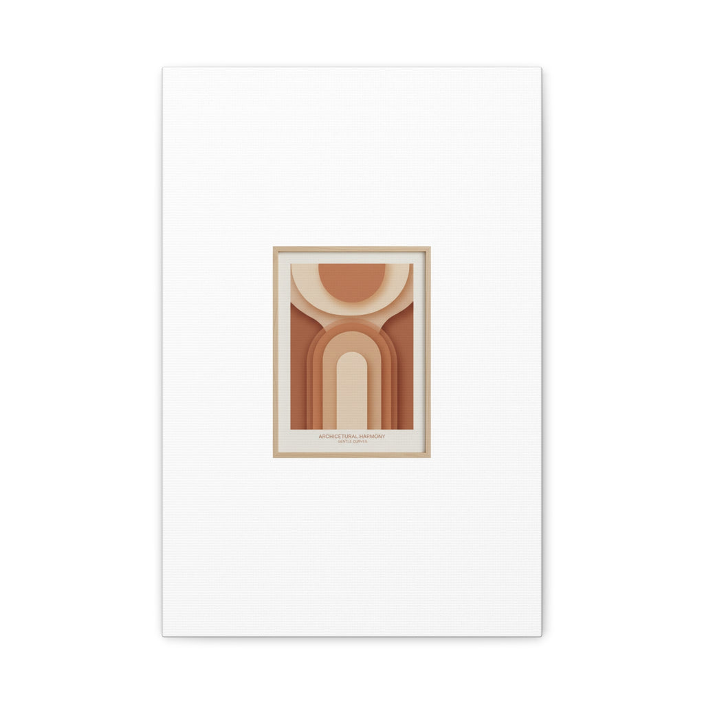 Terracotta Arch Abstract Canvas | Earthy Minimal Poster