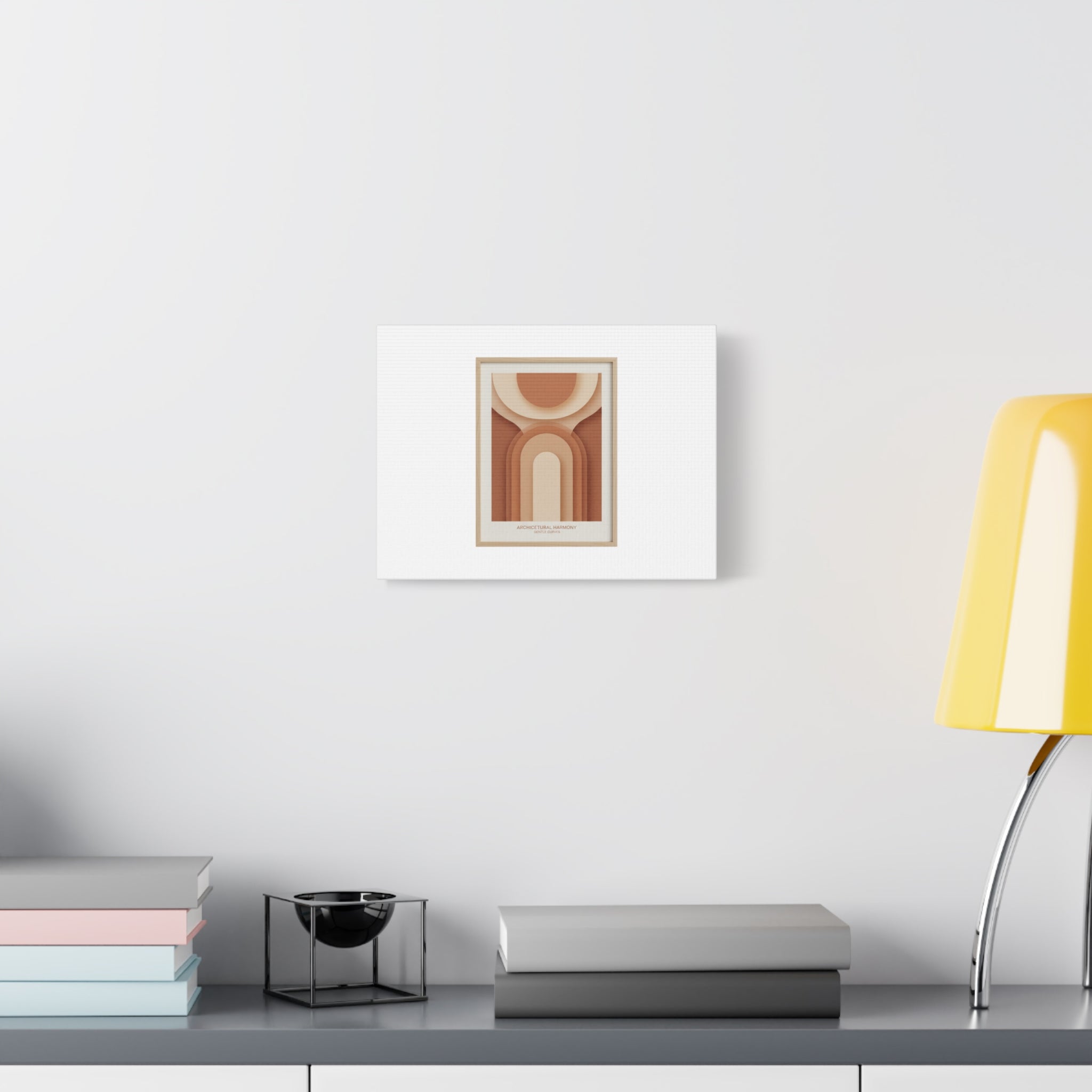 Terracotta Arch Abstract Canvas | Earthy Minimal Poster