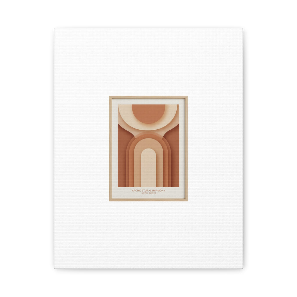 Terracotta Arch Abstract Canvas | Earthy Minimal Poster