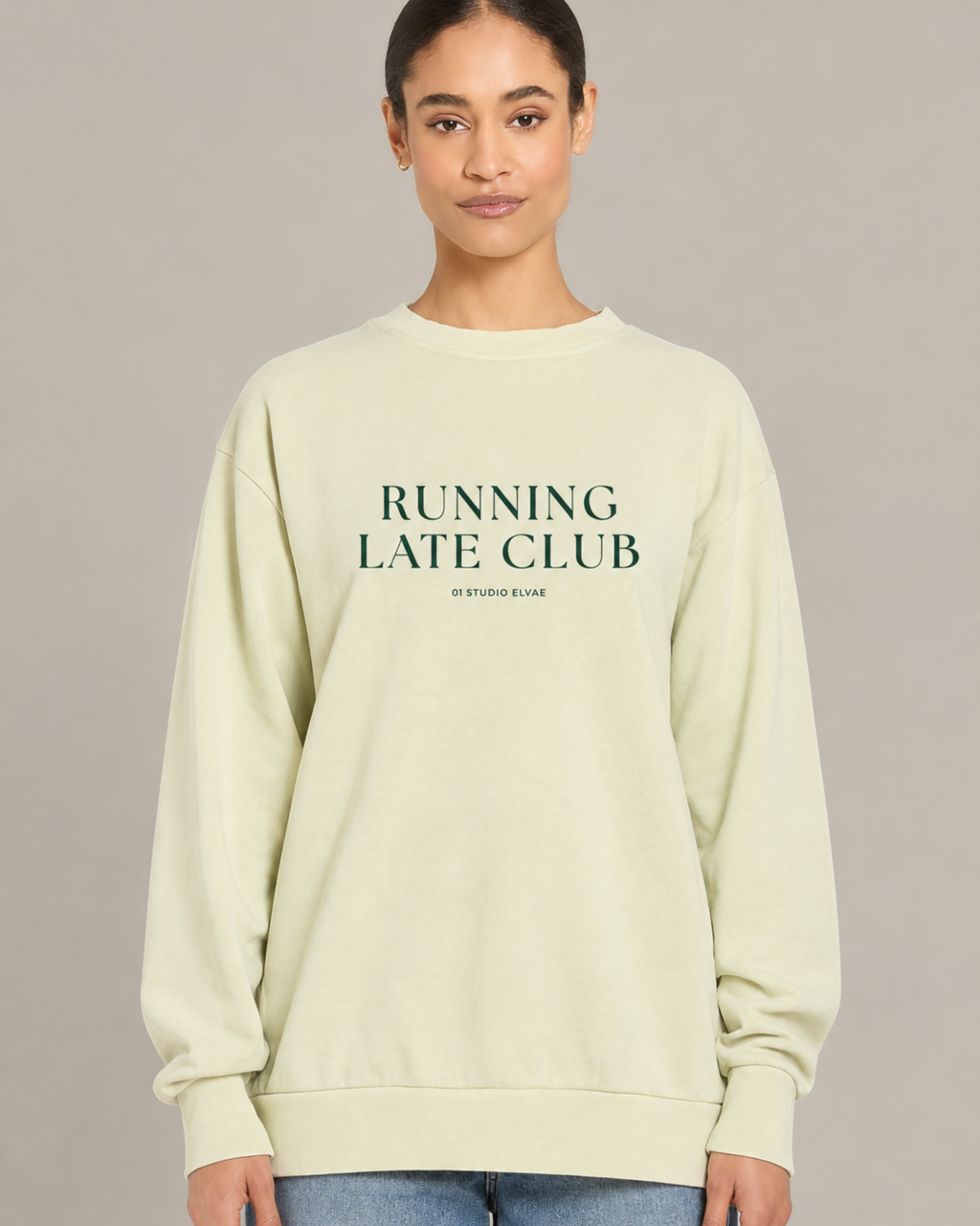 Running Late Club Heavyweight Crewneck