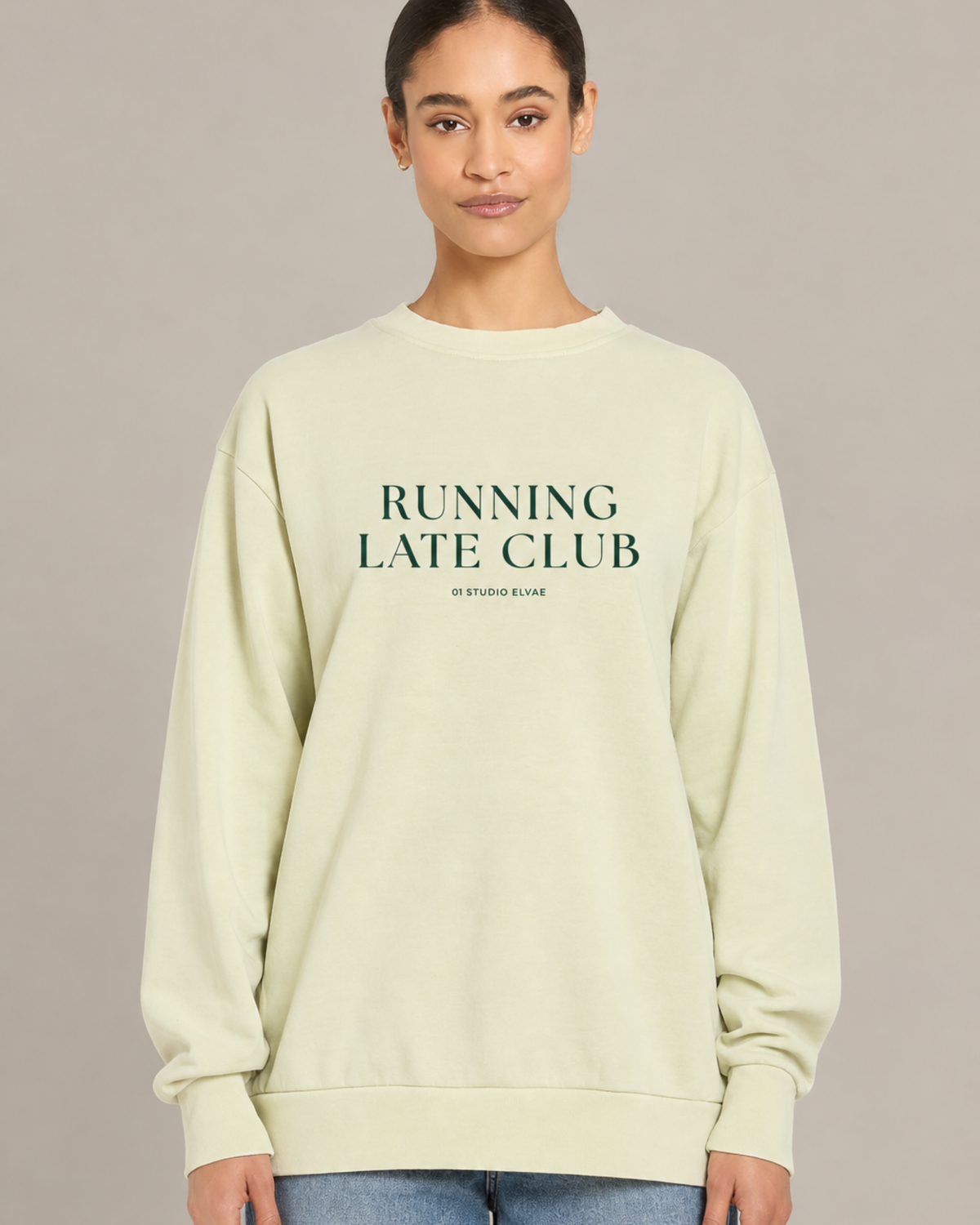 Running Late Club Heavyweight Crewneck