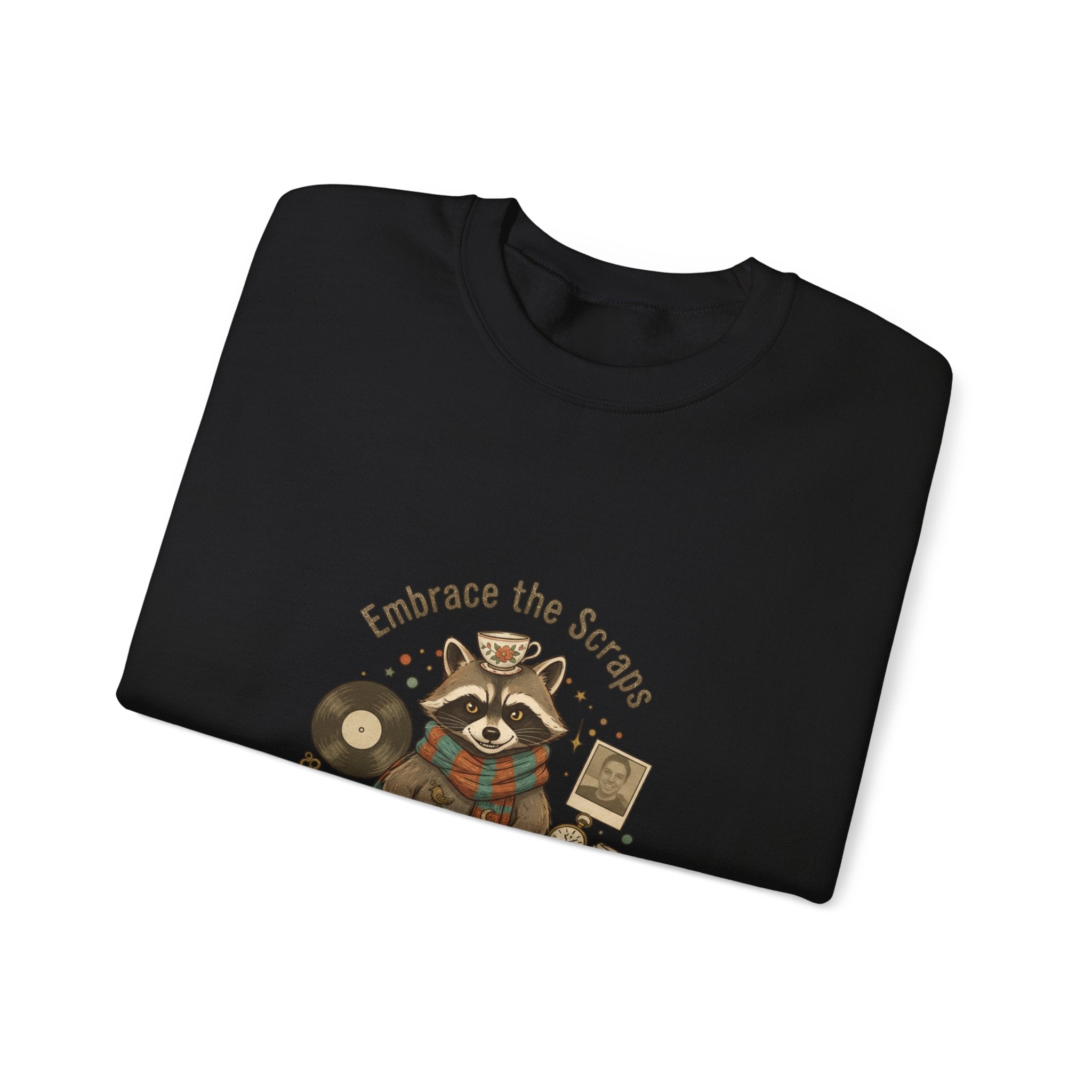 Embrace the Scraps Raccoon Sweatshirt | Scavenger Chic, possum design