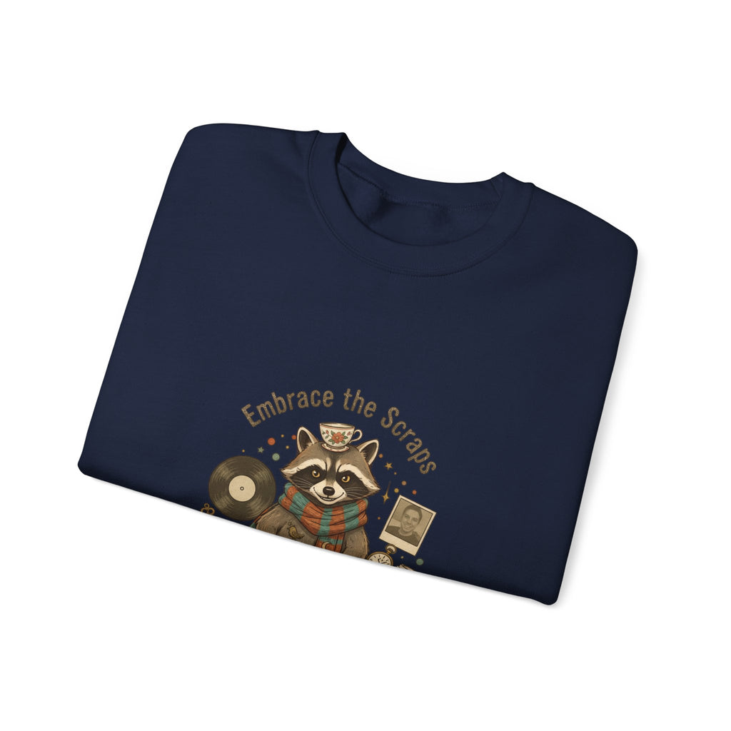 Embrace the Scraps Raccoon Sweatshirt | Scavenger Chic, possum design