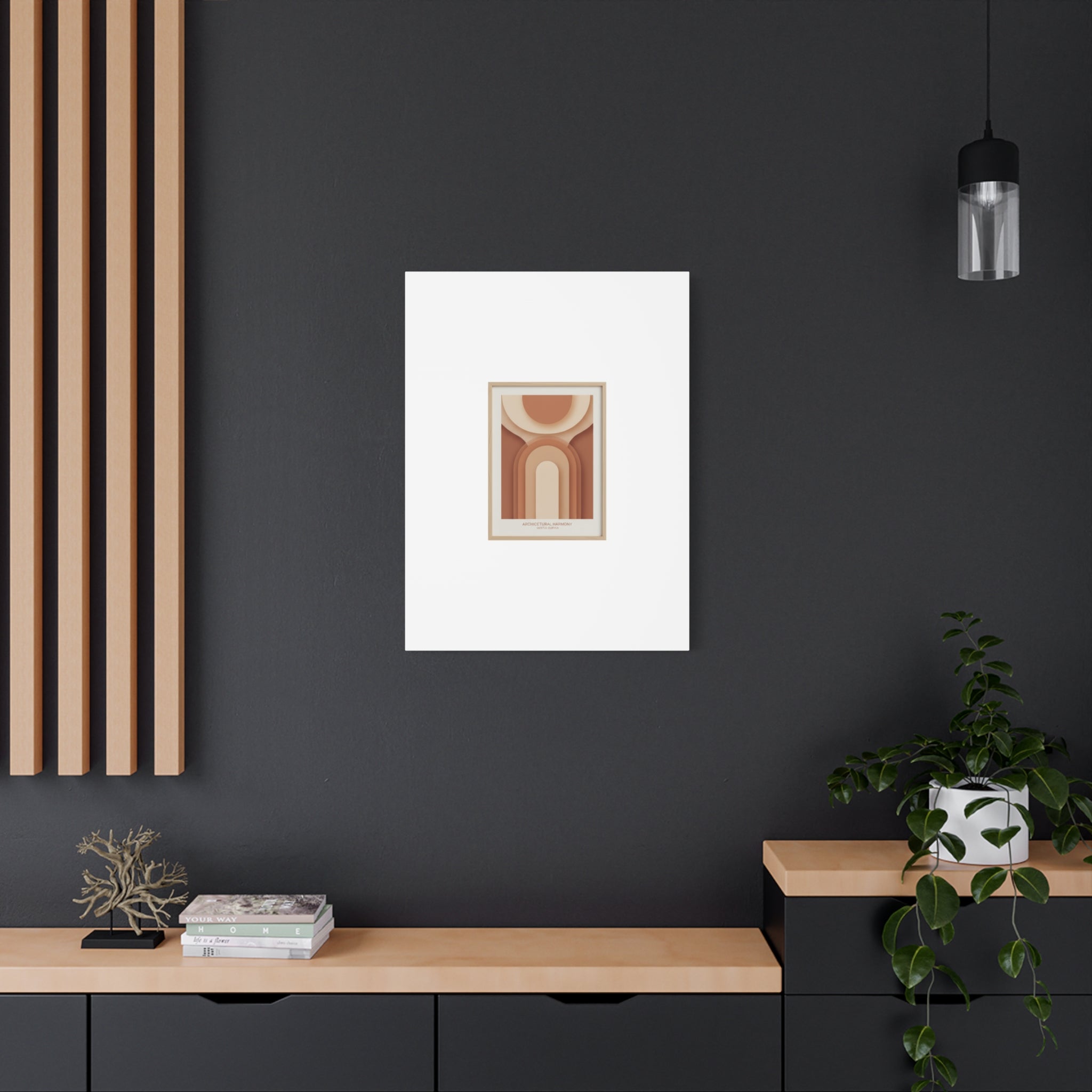 Terracotta Arch Abstract Canvas | Earthy Minimal Poster