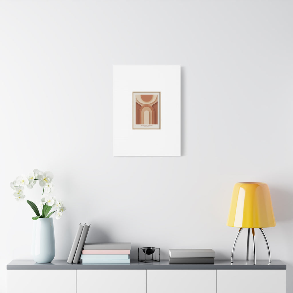 Terracotta Arch Abstract Canvas | Earthy Minimal Poster